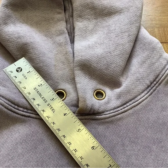 Les Tien Unisex Heavyweight Crew Neck Sweatshirt Size Small Light Purple FLAWS - Picture 10 of 11